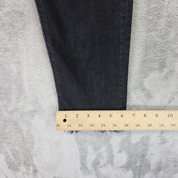 Rag & Bone Jeans Womens 28 Black Cropped Frayed Hem Slim Straight Stretch - Picture 7 of 12
